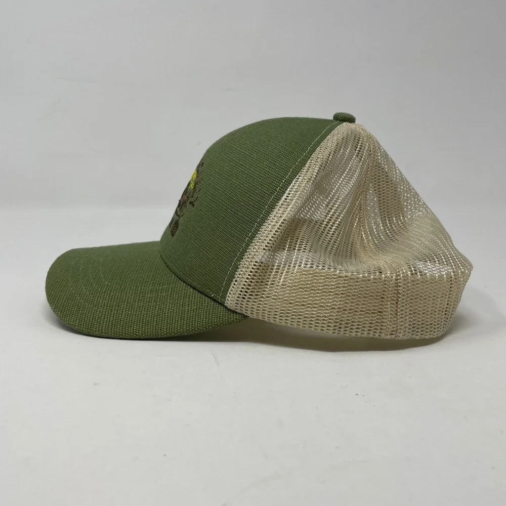 econscious Organically Grown Hemp Blend Trucker Hat Green Cream Snapback Eco Cap